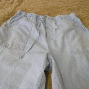 BLASSPORT Pale Blue Pull on Cotton Women's pants Size 8